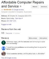 your quality computer service google reviews